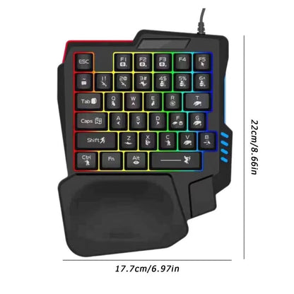 RGB One-Hand Gaming Combo